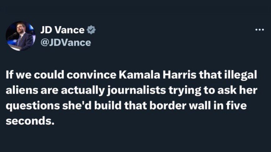 .<a href="/JDVance/">JD Vance</a> absolutely ROASTED Border Czar Harris.

Do you think it could convince her? 😂