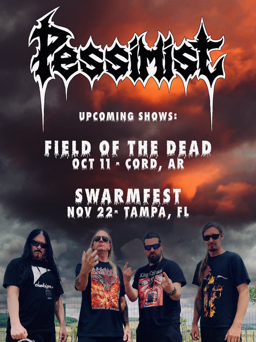 Kelly McLauchlin (@evilkell) on Twitter photo Looking forward to see all of you at our upcoming shows, both with sick lineups:
Fri, Oct 11
Field of the Dead
Cord, AR (Heathen House)
Fri, Nov 22
Swarmfest
Tampa, FL (Brass Mug)
Stay tuned for West coast US dates TBA soon!! ๐๐ค๐ป๐ฅ
<a href="/SeasonofMist/">Season of Mist</a> | <a href="/Continental_USA/">Continental Touring</a> Looking forward to see all of you at our upcoming shows, both with sick lineups:
Fri, Oct 11
Field of the Dead
Cord, AR (Heathen House)
Fri, Nov 22
Swarmfest
Tampa, FL (Brass Mug)
Stay tuned for West coast US dates TBA soon!! ๐๐ค๐ป๐ฅ
<a href="/SeasonofMist/">Season of Mist</a> | <a href="/Continental_USA/">Continental Touring</a>