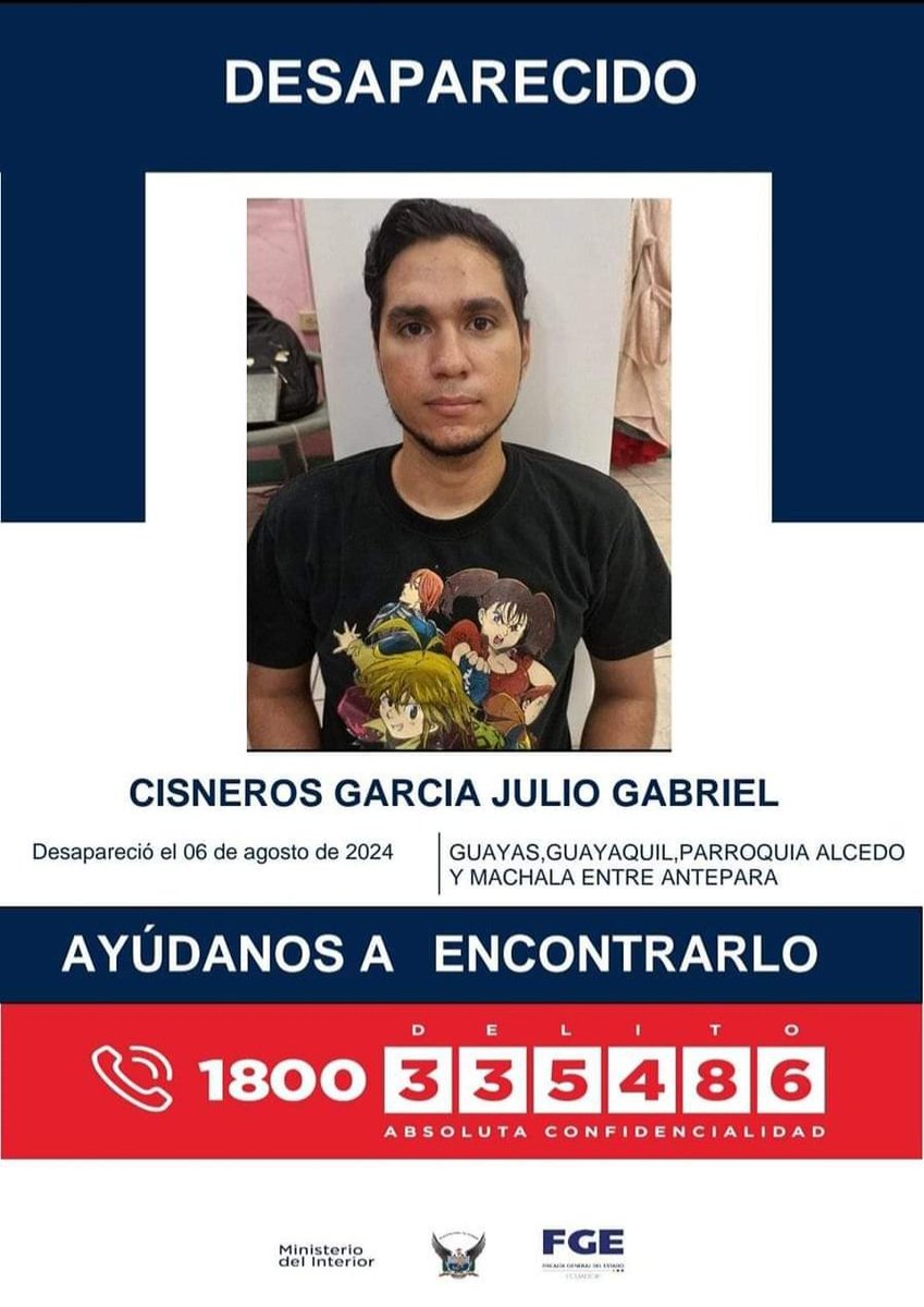 EmergenciasEc's tweet photo. #DesaparecidosEcuador 
Ayuden a compartir por favor, gracias https://t.co/HBdHvTr0f4