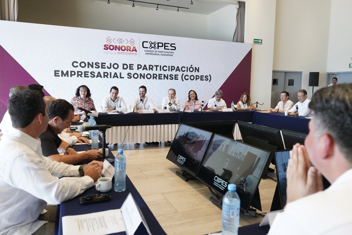 Hoy en 📍 #SanCarlos, llevamos a cabo la séptima reunión del Consejo de Participación Empresarial Sonorense (COPES).

De la mano del sector empresarial, avanzamos en el desarrollo de proyectos estratégicos para impulsar el liderazgo económico de Sonora. 🤝