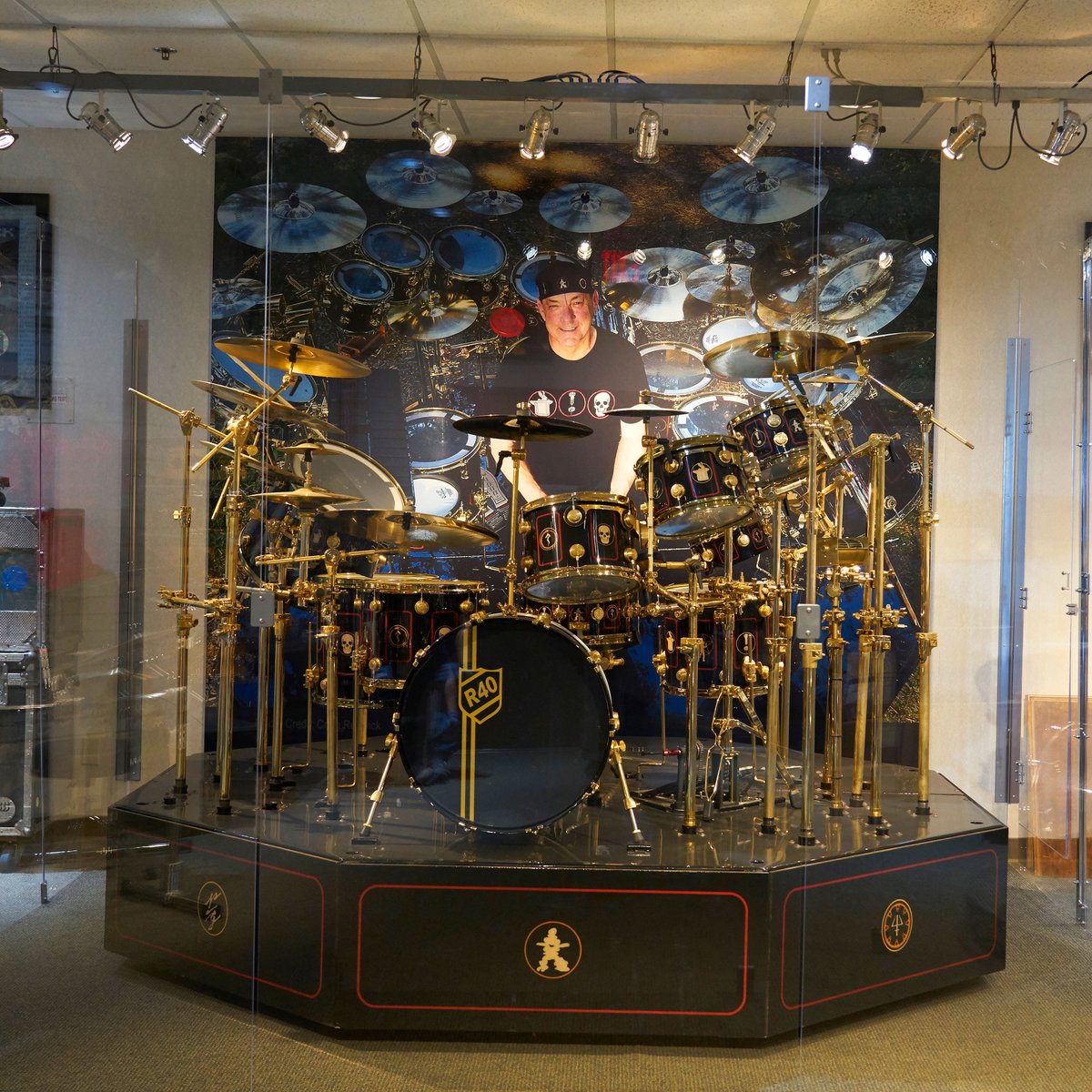 Discover the iconic Neil Peart drum kit in our DW showroom. #MadeInCalifornia