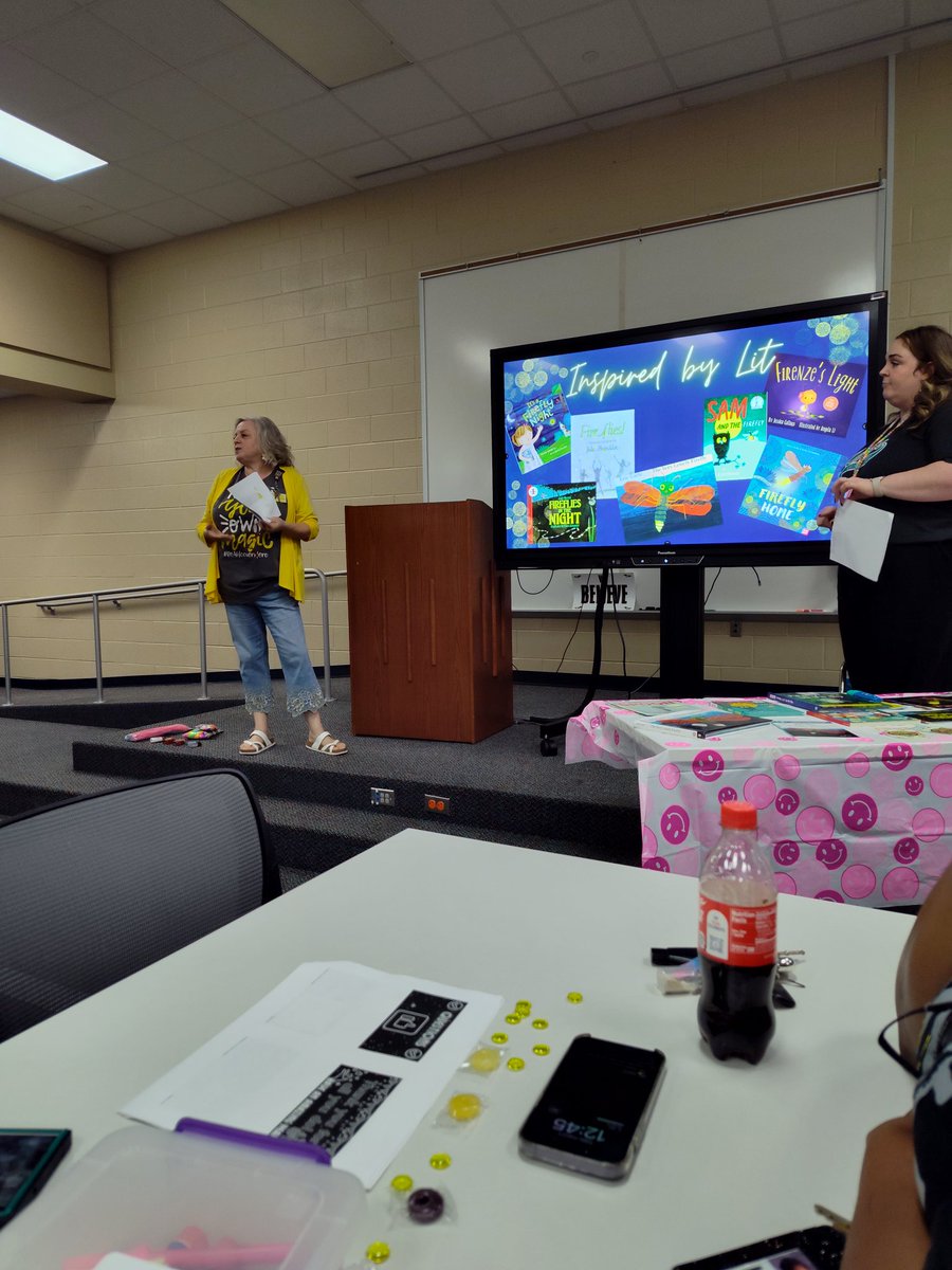 Day 2 of PD was another great day <a href="/CyFairISD/">Cypress-Fairbanks ISD</a> Found most of our fabulous 1st team spending time together at lunch and then made some bugs and other great STEAM activities with some of our awesome Kinder team.  Can't wait for Monday <a href="/HooverCFISD/">HooverCFISD</a>