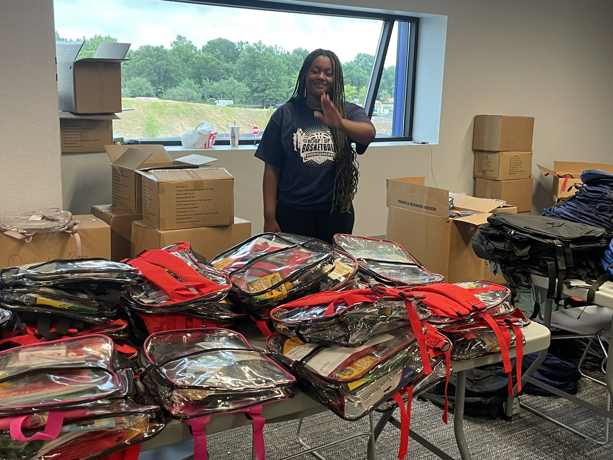 I even had the Boone Kids in on the Back to School action! Hooping and volunteering!