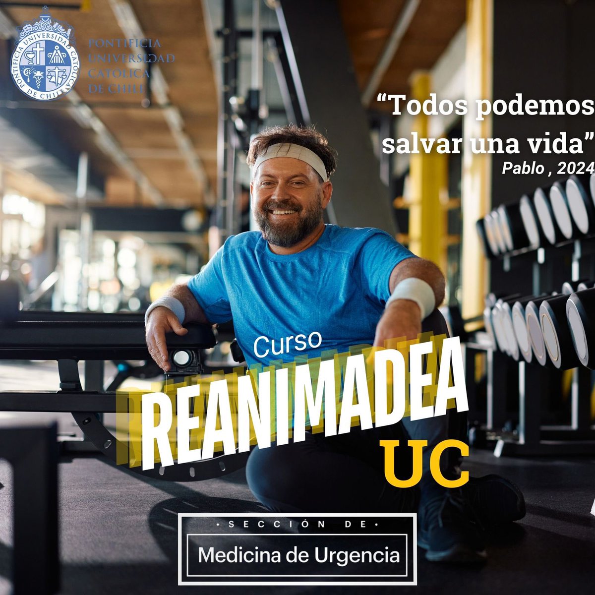 Dirigido a deportistas, trabajadores y dueños de recintos deportivos.
Adquiere el conocimiento para realizar una Reanimación básica, reconoce de manera oportuna un paro cardiorrespiratorio y aprende a usar el desfibrilador con nuestro “ReanimaDEA”
 Y sé un Area CardioProtegidaUC