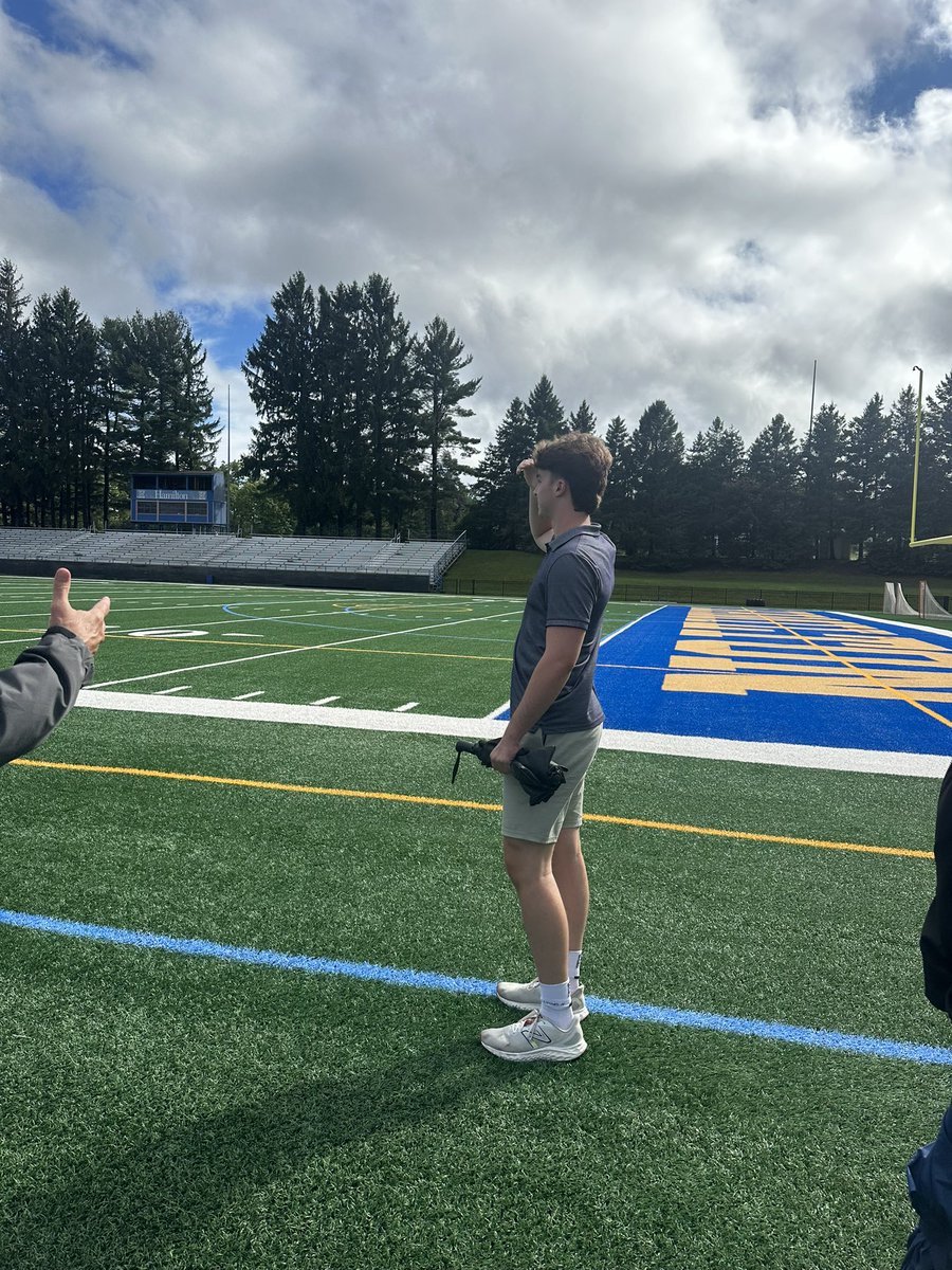 SeanLandry_'s tweet photo. Thanks to @CoachDMurray3 for showing me @HamCollFootball beautiful campus, great facilities, and a good time learning about the program and the process https://t.co/2vghgkV4kv