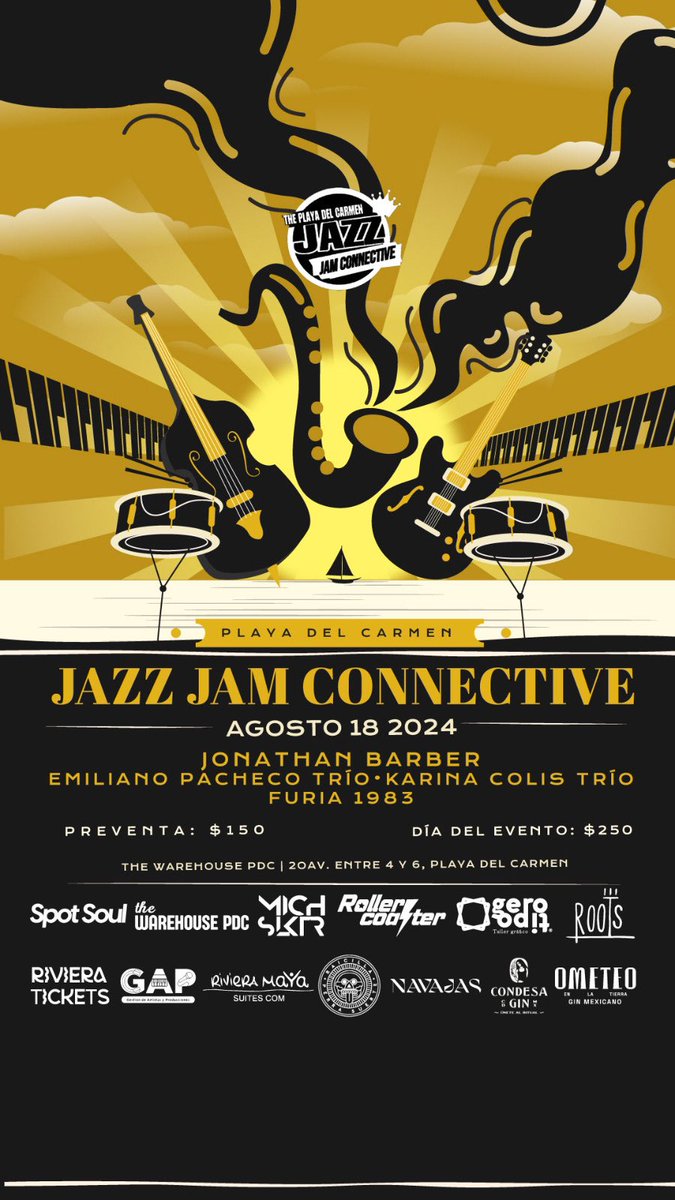 JazzConnective's tweet photo. Cada vez falta menos!! 😱🤣👏🎷🥁
 
Recuerda que el domingo 18 de agosto se celebra la tercera edición del The Jazz Jam Connective Festival en @thewarehousepdc con la participación de grandes artistas nacionales e internacionales!! https://t.co/L9pDCQuRzj