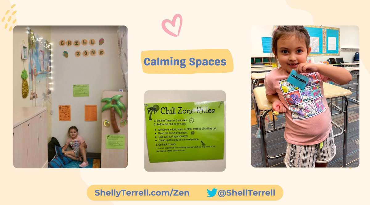 One successful thing that worked when I taught elementary, middle school, and high school was setting up a calming  area, "Chill Zone," in my classroom. Find some resources here, shellyterrell.com/zen.html and more bookmarks here, wakelet.com/wake/pA_PypCGd…