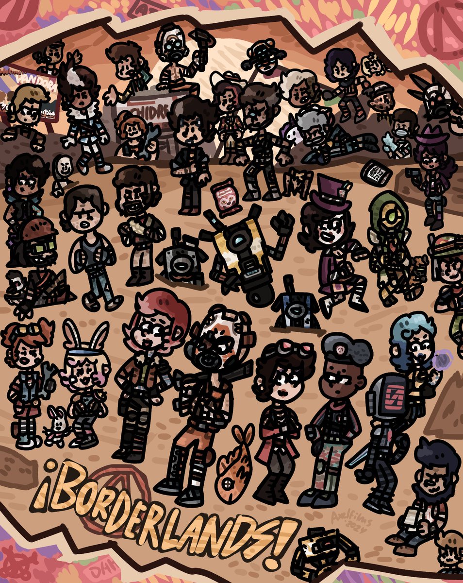 axelfilms22's tweet photo. My fanart of #Borderlands >:)
#borderlands2 #borderlands3 #borderlandsfanart
#handsomejack #fl4k #maya
#Lilith #Axton #tinytina #madmoxxi
#zero #krieg #moze #Gaige #zaneflynt
#bl3 #bl2 #claptrap #rhysstrongfork
#tannis #roland #talesoftheborderlands https://t.co/cVpSPRLspN