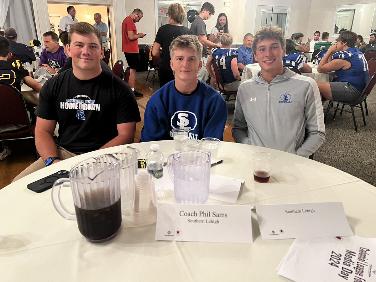 D11Sports's tweet photo. COLONIAL LEAGUE MEDIA DAY:

Expectations are high once again at Southern Lehigh under 5th year Head Coach Phil Sams. 

A well spoken Christopher Fritts talking to @D11Sports about the upcoming 2024 season for the Spartans. 

@Colonial_League @SLUHNSportsMed @EPAFootball @HSFBamerica @SolehiSpartans @SoLehighSD @chrisfritts9