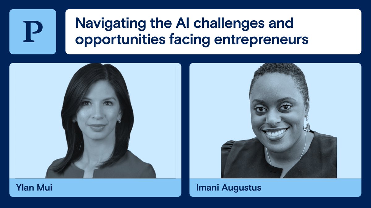 Penta Group (@pentagrp) on Twitter photo Small businesses owners do it all, but they might not have to. Entrepreneurs use AI to save time and boost creativity — but there are risks involved as well. Penta's <a href="/ylanmui/">Ylan Q. Mui</a> discusses what AI means for SMBs with <a href="/_ImaniMA/">Imani Augustus</a> from @AEEquity on #WhatsAtStake. tinyurl.com/eexrvjn5 Small businesses owners do it all, but they might not have to. Entrepreneurs use AI to save time and boost creativity — but there are risks involved as well. Penta's <a href="/ylanmui/">Ylan Q. Mui</a> discusses what AI means for SMBs with <a href="/_ImaniMA/">Imani Augustus</a> from @AEEquity on #WhatsAtStake. tinyurl.com/eexrvjn5