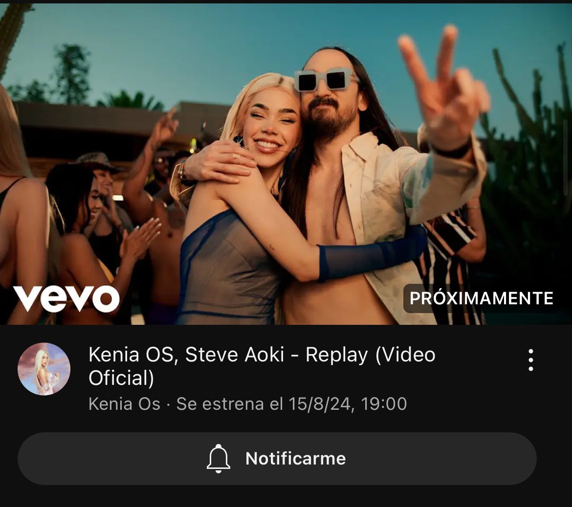 ecuakeninis's tweet photo. Ya está disponible el recordatorio para “Replay” la nueva canción de @keniaos en colaboración con @steveaoki que estará disponible el 15 de Agosto https://t.co/M4uEODxveg