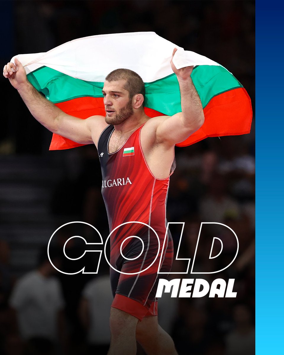 Paris2024's tweet photo. The Bulgarian Magomed Eldarovitch Ramazanov wins his first Olympic gold medal 🇧🇬👏
-
Le bulgare Magomed Eldarovitch Ramazanov remporte sa première médaille d’or Olympique 🇧🇬👏
#Paris2024 https://t.co/7y6cmLBf2c
