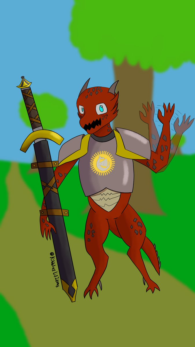 KibblesLilIdeas's tweet photo. My funny little Kobold Paladin, Ravna! He literally just wants people to get along and not be mean. https://t.co/JgfjV7nC86