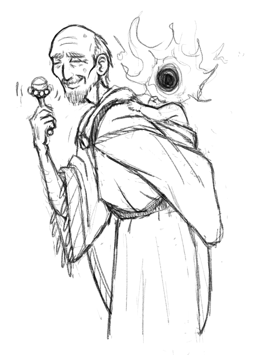 Velvet_Apricots's tweet photo. Papa Midra and his cursed eldritch horror son, Shabriri. 
#ELDENRING https://t.co/zSnj4Wq7Bw
