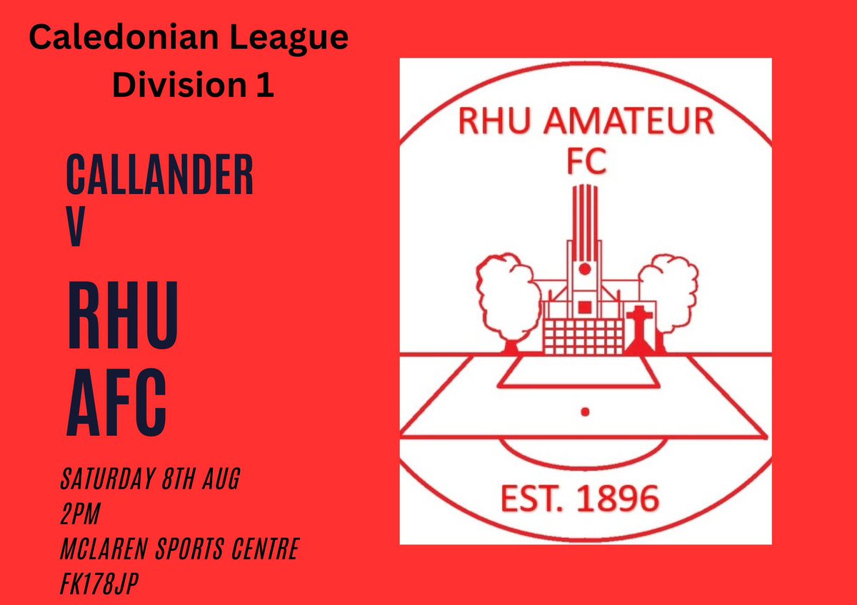 The Rhu <a href="/CaledonianAFA/">CaledonianLeague</a> boys start their League campaign with a trip to face <a href="/thistle_afc/">Callander Thistle AFC</a> tomorrow. 

❤️The Rhu❤️