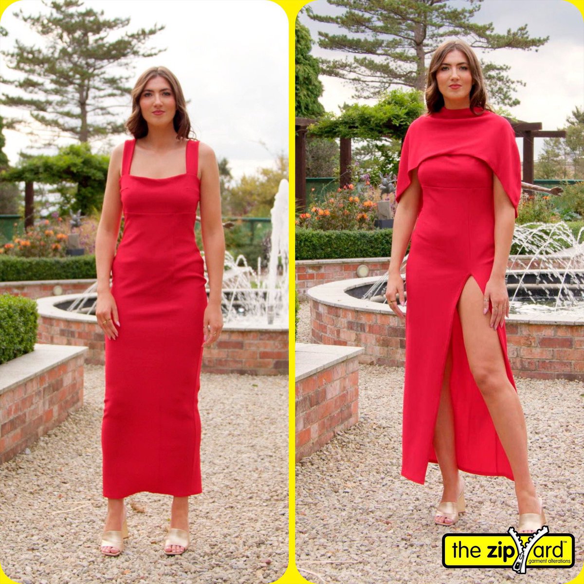 ✨ Glow Up Your Garments! ✨ 

📍 Simple strappy long maxi dress made perfect for a special event

✂️ The dress was taken in to make it more fitted 
✂️ A cape detail was added in similar fabric with satin inner finish and slit added on the leg 

 #ootd #rtetoday #thezipyard