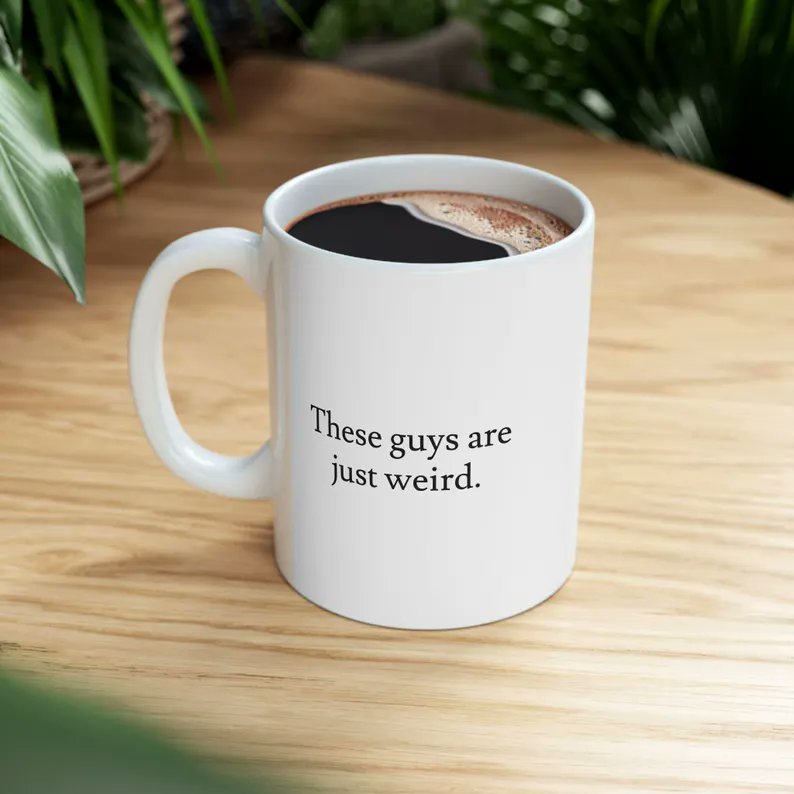 spatulacityshrt's tweet photo. These guys are just weird! Get your mug from my Etsy store. 
#weird #jdvanceisweird #timwalz #walz #election2024 #kamalaharris #harriswalz2024 #trumpisweird #trumpisweirdaf https://t.co/EXwIVc08su