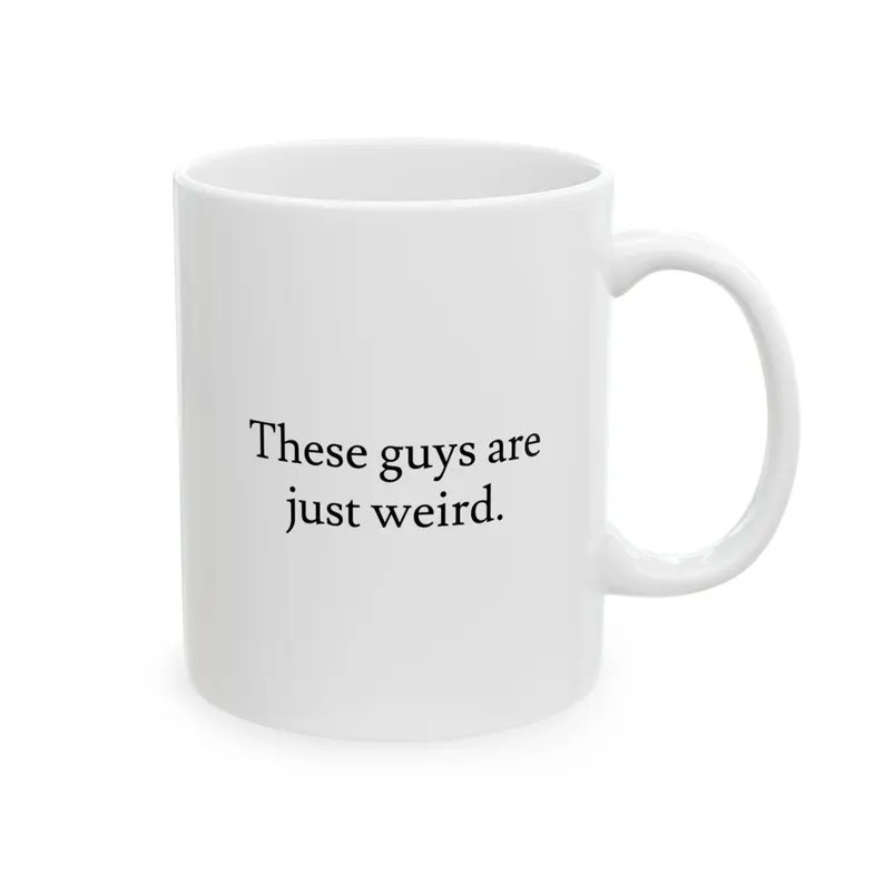 spatulacityshrt's tweet photo. These guys are just weird! Get your mug from my Etsy store. 
#weird #jdvanceisweird #timwalz #walz #election2024 #kamalaharris #harriswalz2024 #trumpisweird #trumpisweirdaf https://t.co/EXwIVc08su