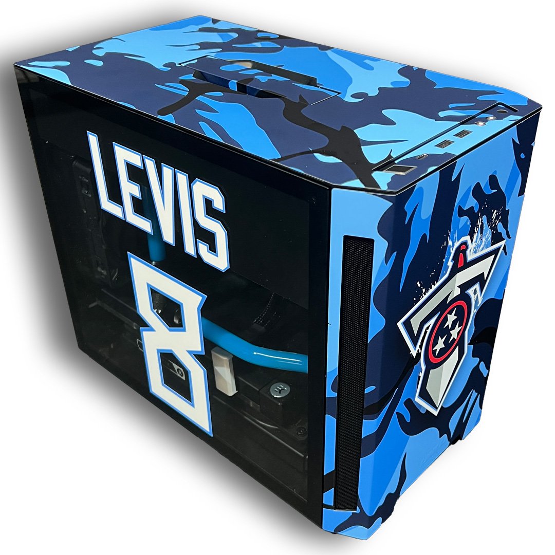 100% custom water cooled PC for <a href="/will_levis/">Will Levis</a> of the <a href="/Titans/">Tennessee Titans</a> - What team are you putting on your PC?

#CustomPC #PCBuild #PCGaming #GamingRig #PCGamer #NFL #Titans #WillLevis #Gamer #PCSetup