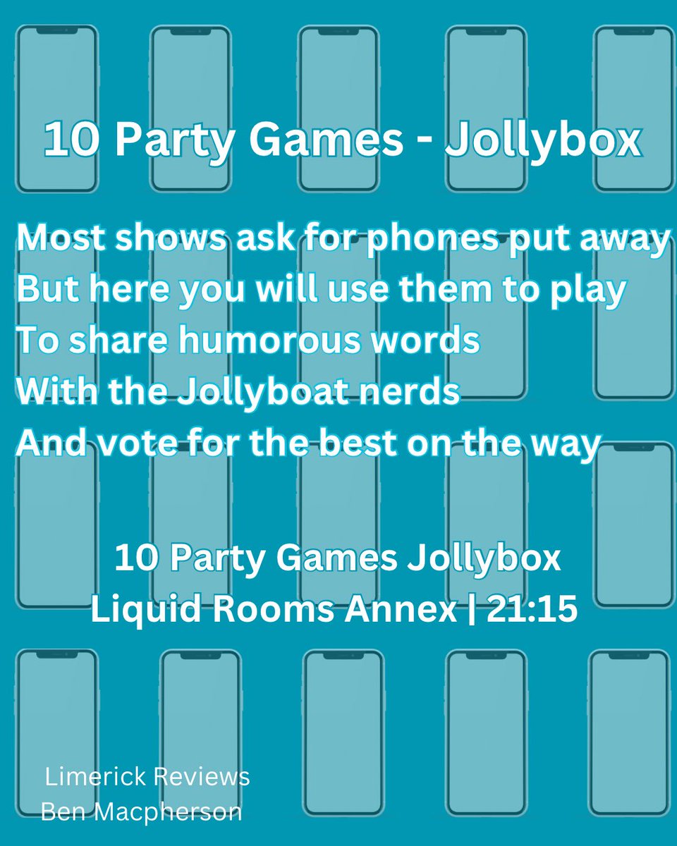 Another Limerick review - this time for <a href="/ComedyTomedy/">Tommy Jollyboat @ EdFringe</a> &amp; <a href="/EdJollyboat/">Ed Jollyboat</a> 10 Party Games - Jollybox #unleashyourfringe #edfringe24 #edfringe #edinburgh #fringe24 #limerickreviews #limerick #poem #EdinburghFringe #EdinburghFringeFestival