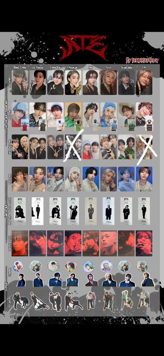 SsunshineKZ's tweet photo. WTT Stray Kids Unit pcs
Rock Star/Ate

Have: First pic
Want: Any Unit not crossed off

Dm if interested in trading :)

#wttstraykidsate #wttstraykids #wttskzate https://t.co/kFIvBeUspe