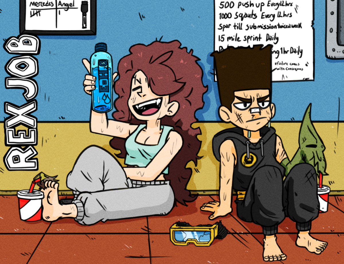 MegatonSlater's tweet image. New Chapter of my webcomic is out i Know twitter hates links so gotta make a separate post about it heres the cover illustration ill post the link to the chapter under this post! 
#webcomics #rexjob