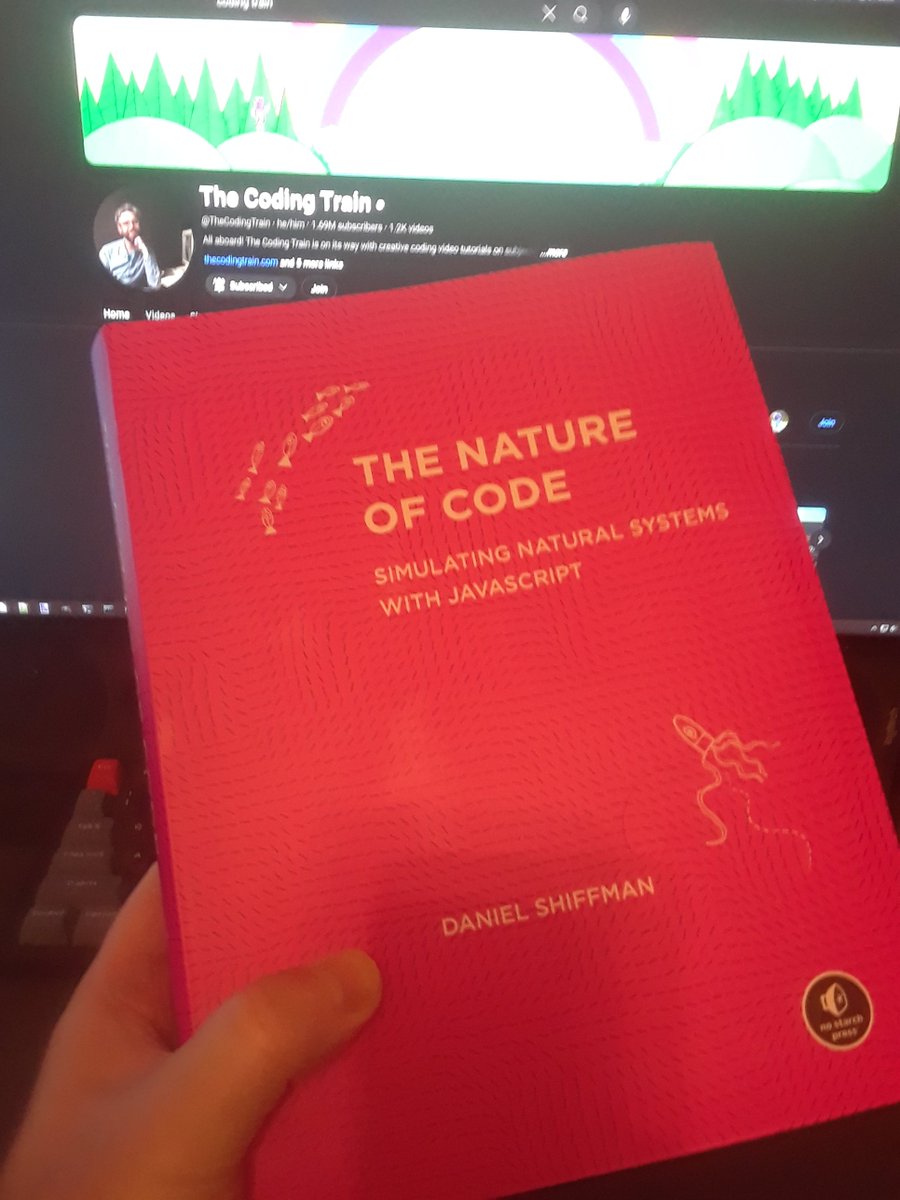 BitByteBytes's tweet image. Just received my copy of Dan Shiffman's (@shiffman & @thecodingtrain) just completed revised edition of The Nature of Code. Thanks Dan! It's going to be a fun weekend :D Choo choo...