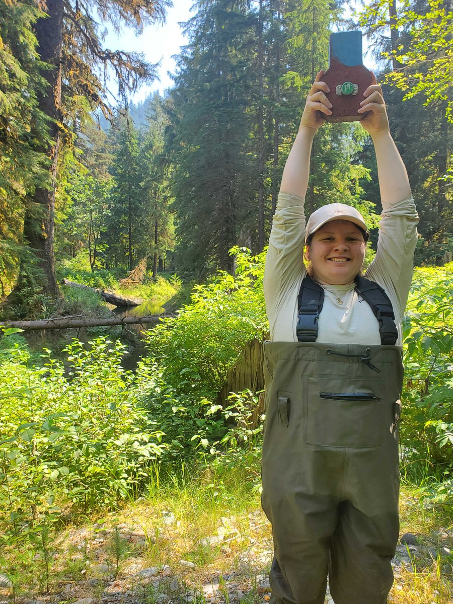 IRSS_UBC's tweet image. Happy Field work! 🌊
PhD students @leannastack & @MelserRamon out collecting #TemperatureSensors from streams on Vancouver Island for Leanna's #RipianBufferZones research🌲
Note the novel research technique of attaching sensors to bricks with underwater epoxy!🤣
@UBCForestry