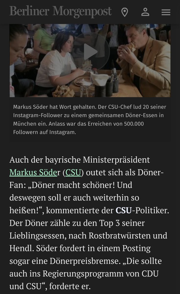 Damit hat er mich, in Zukunft wähle ich CDU! #Dönerpreisbremse