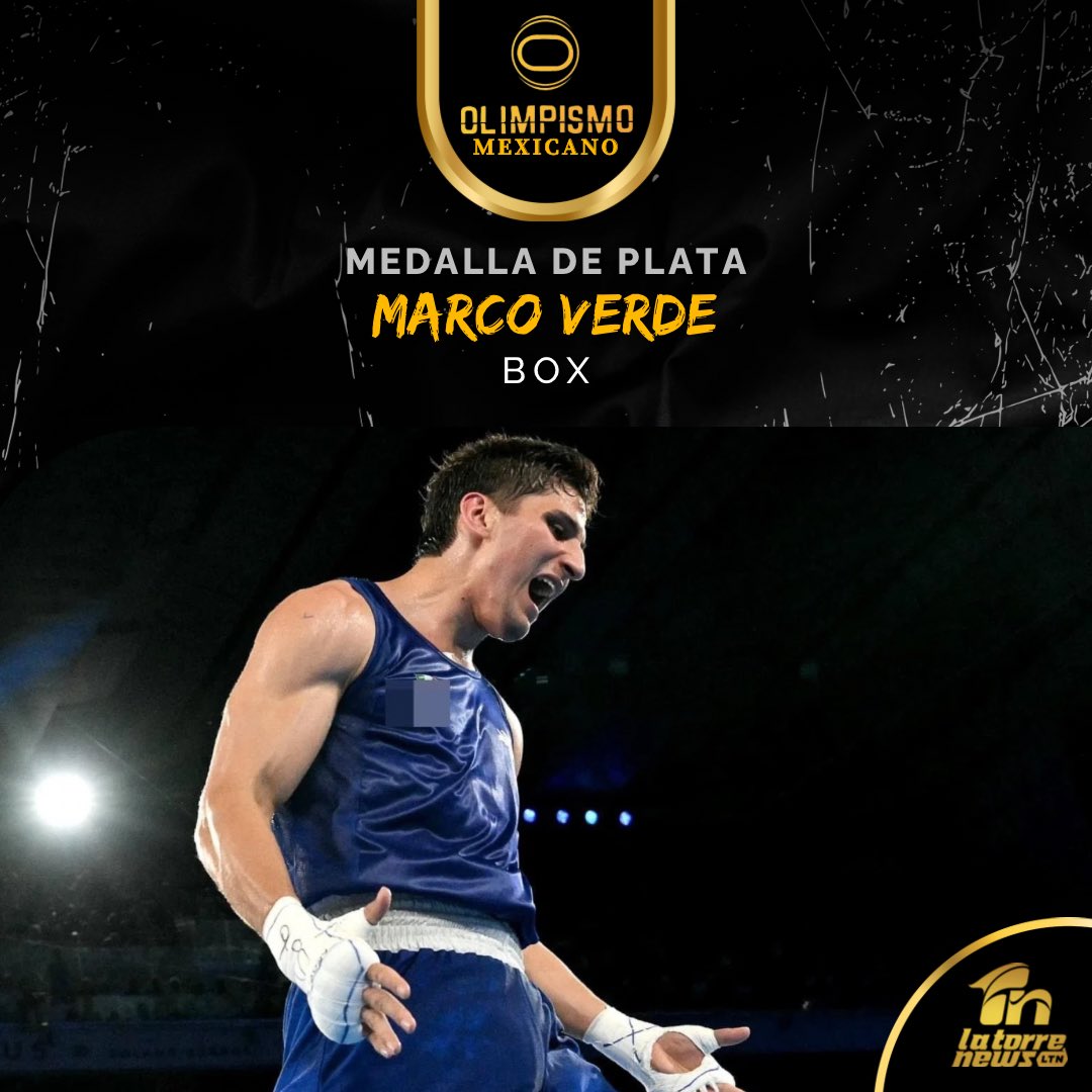Medalla de plata para México🥈🇲🇽

Marco Verde🇲🇽 cayó por decisión unánime ante Asadkhuja Muydinkhujaev🇺🇿 en la gran final de los 71kg de #Box. 

Cuarta presea plateada para México en el box olímpico. 

Tercera medalla de plata para nuestra delegación en #Paris2024