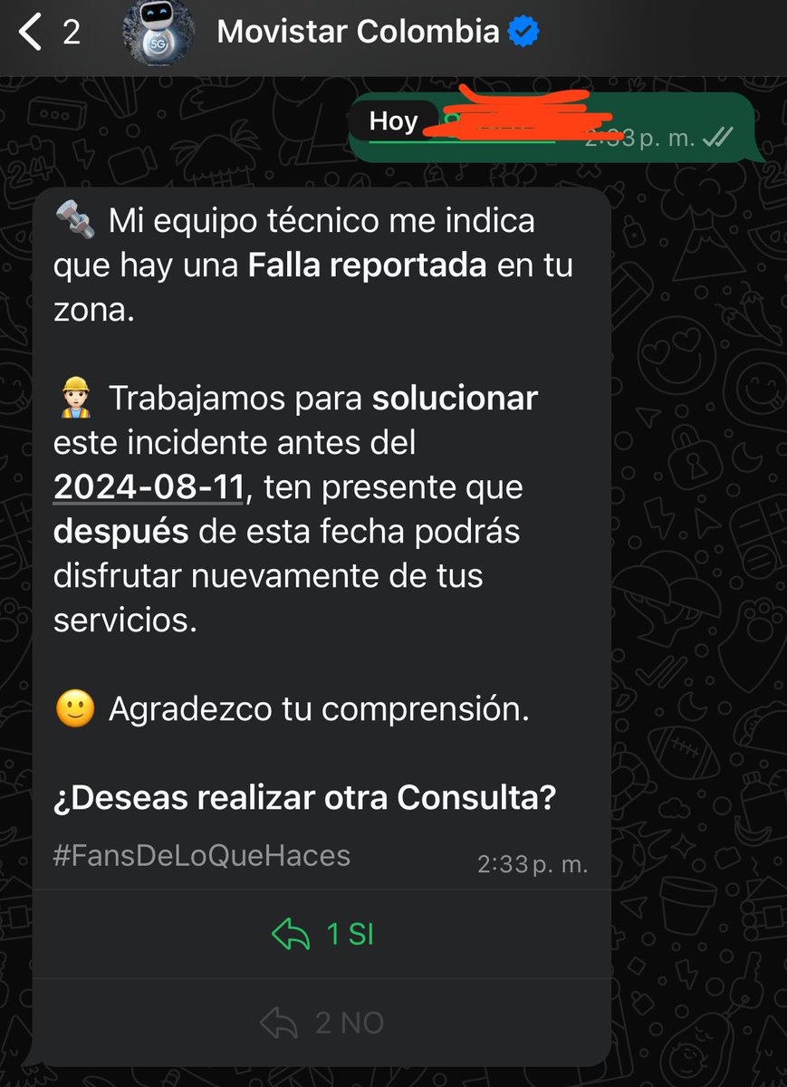 estefycausil07's tweet photo. @MovistarCo Actualización:
Mandaron técnico (que no hizo nada, solo se quedó sentado en el carro) volvieron a aplazar la fecha de arreglo 😒 

Quién más en Barranquilla tiene problemas con la fibra óptica de @MovistarCo ? https://t.co/Fezw08LdWs