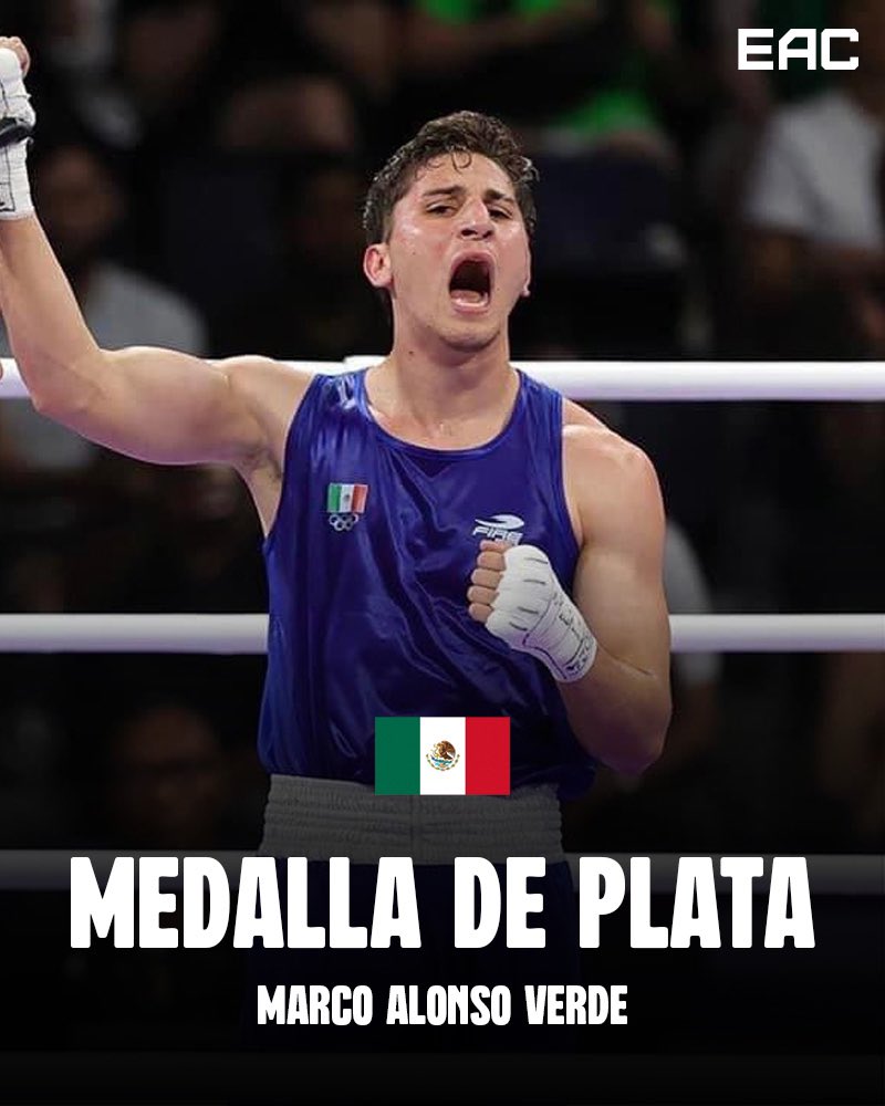 ¡MEDALLA DE PLATA! 🥈 

Marco Alonso Verde consigue la medalla de plata en boxeo 71kg masculino 🔥🇲🇽 

¡VIVA MÉXICO! <a href="/MarcoAGreen/">Marco Alonso Verde OLY</a>