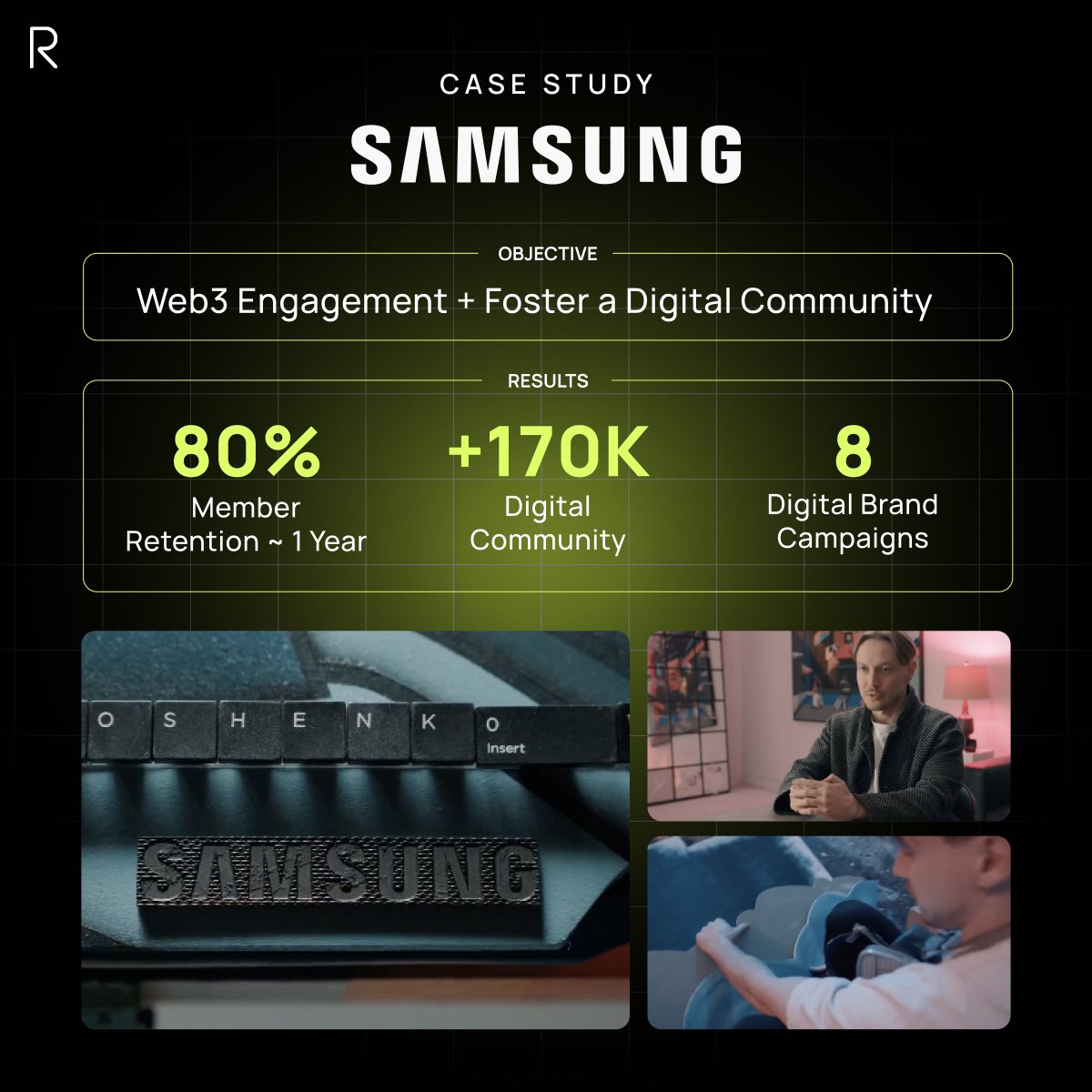 _REDACTEDStudio's tweet image. Our partnership with @SamsungUS aimed to make a difference in the #Web3 space.

Together, we built a strong digital community through amplified online engagement.

Samsung connected with their audience in a space where shared experiences and real-time feedback were valued.
