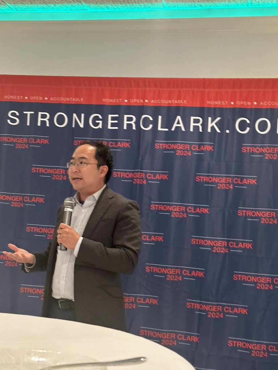 Great night!!! When you #vote this fall, think about what you want for you and your children’s future #strongerclark #andykimforsenate