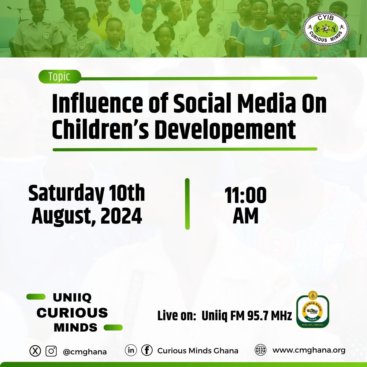 cmghana's tweet photo. It’s weekend already!

Join us and our affiliate radio stations as we discuss issues pertaining to the development of children and young people, and keep you informed on pressing matters.

Find the details in the flyers below

#CMGhana #Radio #Youth https://t.co/tO9z9YOjgL