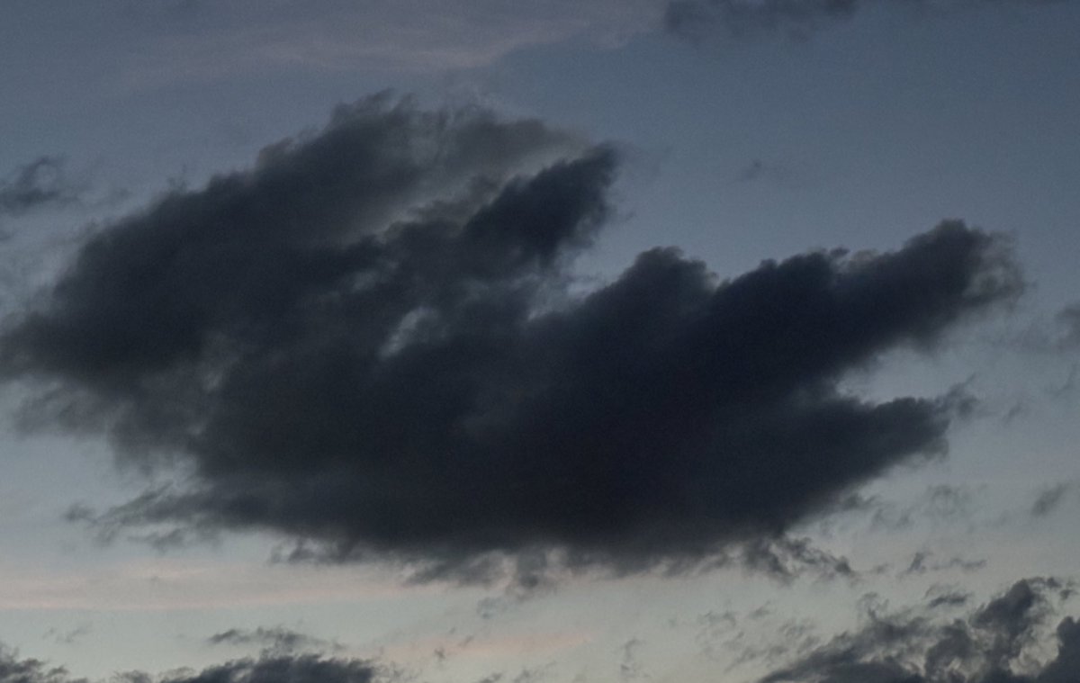 Casey0185's tweet photo. Ich sehe nur eine Wolke. Meine Mum ein Krokodil. Sie besitzt eindeutig wesentlich mehr Fantasie als ich 😂 https://t.co/I8Itaj0C41