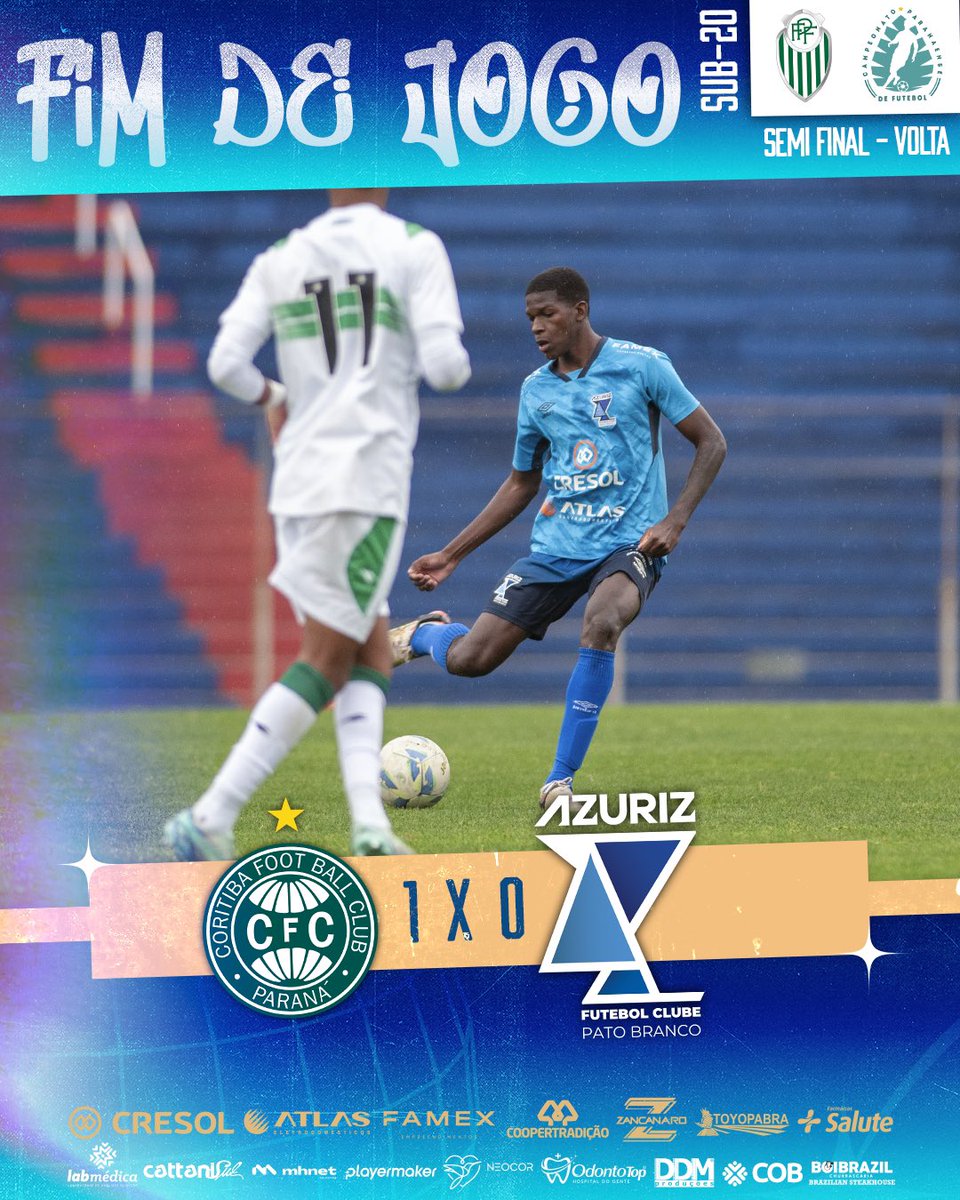 𝐅𝐈𝐌 𝐃𝐄 𝐉𝐎𝐆𝐎! - Com a derrota o Azuriz se despede do Campeonato Paranaense Sub-20. É a segunda temporada do clube na categoria, foi uma bela campanha, o trabalho continua! ⚪🦅🔵

📸 Eduardo Caneppele

#AzurizFC #CategoriasDeBase #OrgulhoDoSudoeste