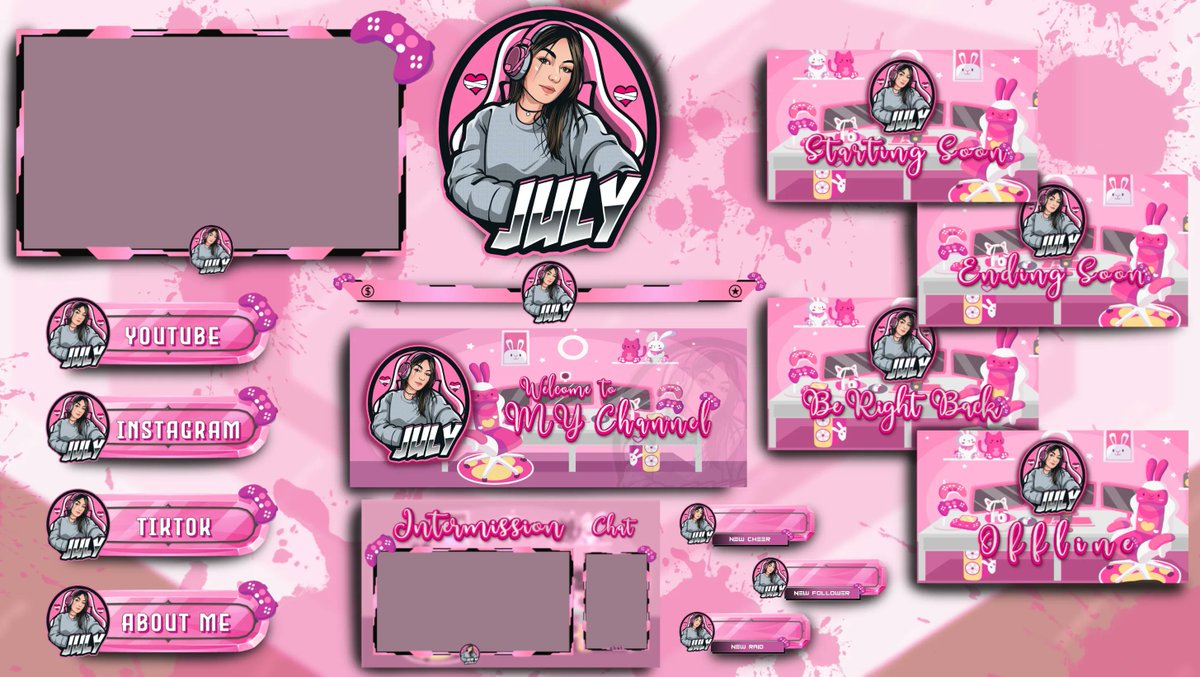 Hey everyone!🩶
Are you also looking for a dope overlay? Let's connect to get yours!😊

#logo #banner #thumbnails #graphicdesigner #logodesigner #thumbnaildesigner #cartoonlogo #mascotlogo #youtubethumbnails