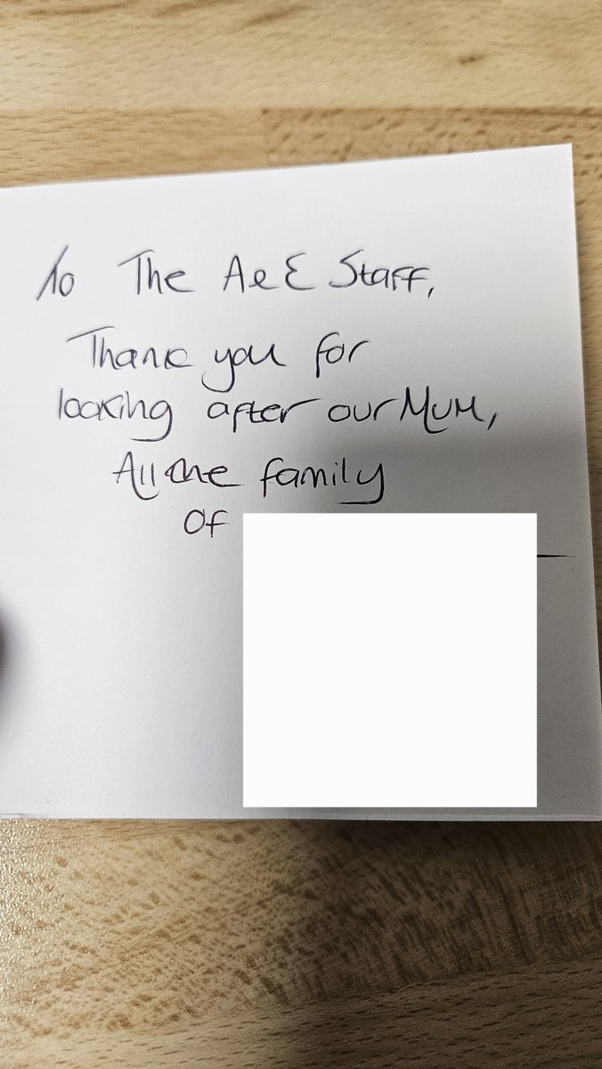 Shaye Skillen ๐ณ๏ธโ๐ (@shaye_skillen) on Twitter photo Lovely way to end the week in A&E. As nurses, we don't expect recognition for the care we deliver to patients and relatives, but moments like this are so special. Nursing is a privilege not to be taken for granted despite its challenges. <a href="/Helen_Ashcroft1/">Helen Ashcroft</a> @ashjj999 <a href="/LthtrPals/">Patient Experience and PALS - LTHTR</a> Lovely way to end the week in A&E. As nurses, we don't expect recognition for the care we deliver to patients and relatives, but moments like this are so special. Nursing is a privilege not to be taken for granted despite its challenges. <a href="/Helen_Ashcroft1/">Helen Ashcroft</a> @ashjj999 <a href="/LthtrPals/">Patient Experience and PALS - LTHTR</a>