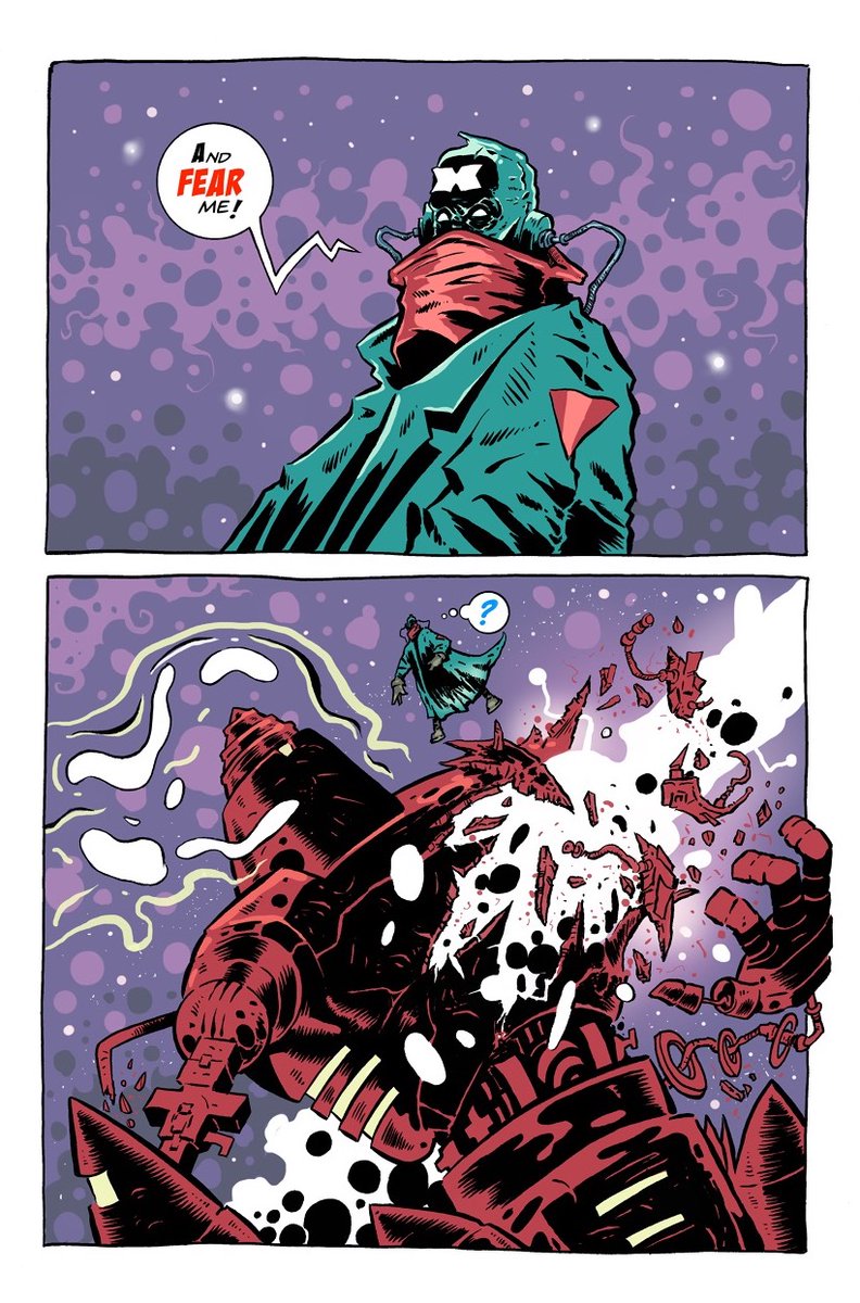 WeirdlyComics's tweet photo. New SPACE PILOT-X page done ....exit The WARBOT... https://t.co/CQRcMiDy8U