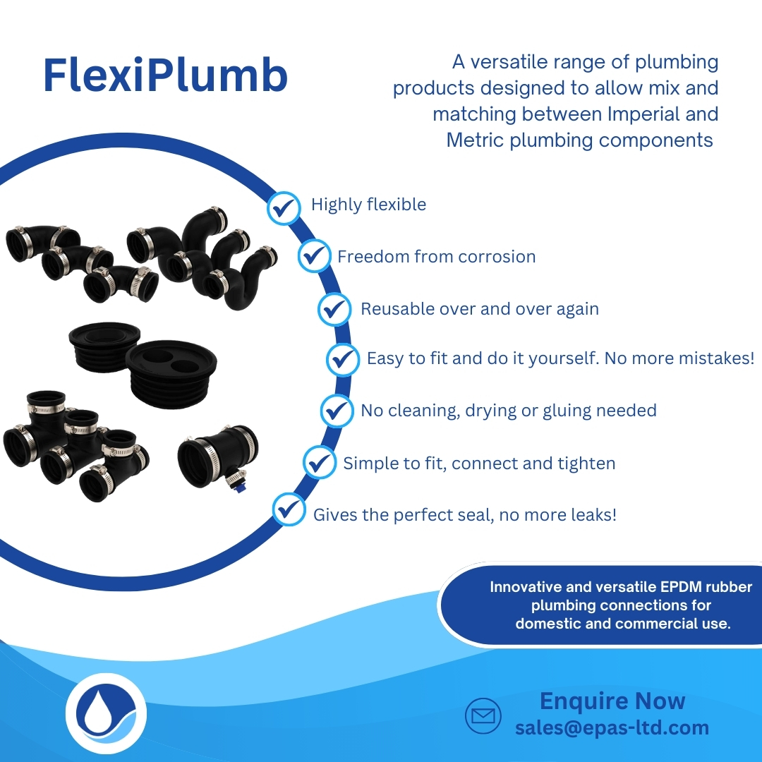 EPAS_Ltd's tweet image. FlexiPlumb- Your adaptable plumbing fix. 

FlexiPlumb guarantees effective and hassle-free plumbing and is simple to install and long-lasting. 
Learn More: ow.ly/OshU50SR9yj

#FlexiPlumb #EasyInstallation #DurableDesign #EfficientPlumbing #EcoFriendly #CommercialPlumbing