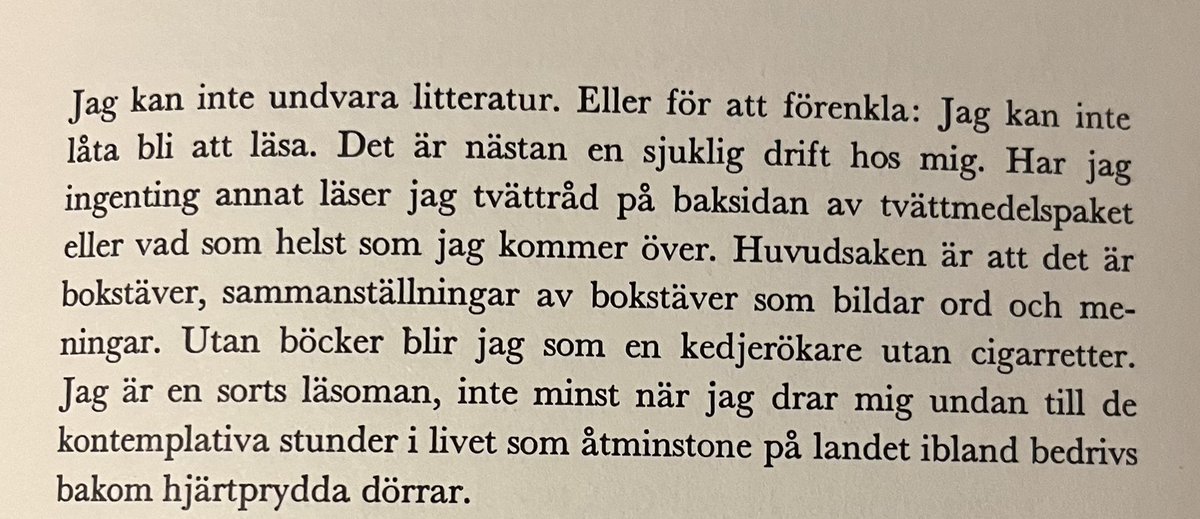 cj_edlund's tweet photo. Ibland hittar man en mening i en gammal bok som förklar många saker i mitt liv. En av mina äldsta vänner sa en gång att ”Du kan fan fastna i en telefonkatalog” fritt översatt från ett gammalt minne som för all del vara helt fel! https://t.co/uErkVUtBSg
