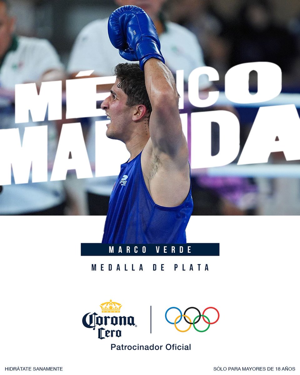Grupo Modelo MX (@grupomodelo_mx) on Twitter photo ¡MEDALLA DE PLATA PARA MÉXICO! 🥈
Callar bocas es dejar todo en el cuadrilátero como <a href="/MarcoAGreen/">Marco Alonso Verde OLY</a> en #Paris2024
Su medalla nos recuerda que con pasión y dedicación, los atletas mandan. #MéxicoManda ¡MEDALLA DE PLATA PARA MÉXICO! 🥈
Callar bocas es dejar todo en el cuadrilátero como <a href="/MarcoAGreen/">Marco Alonso Verde OLY</a> en #Paris2024
Su medalla nos recuerda que con pasión y dedicación, los atletas mandan. #MéxicoManda