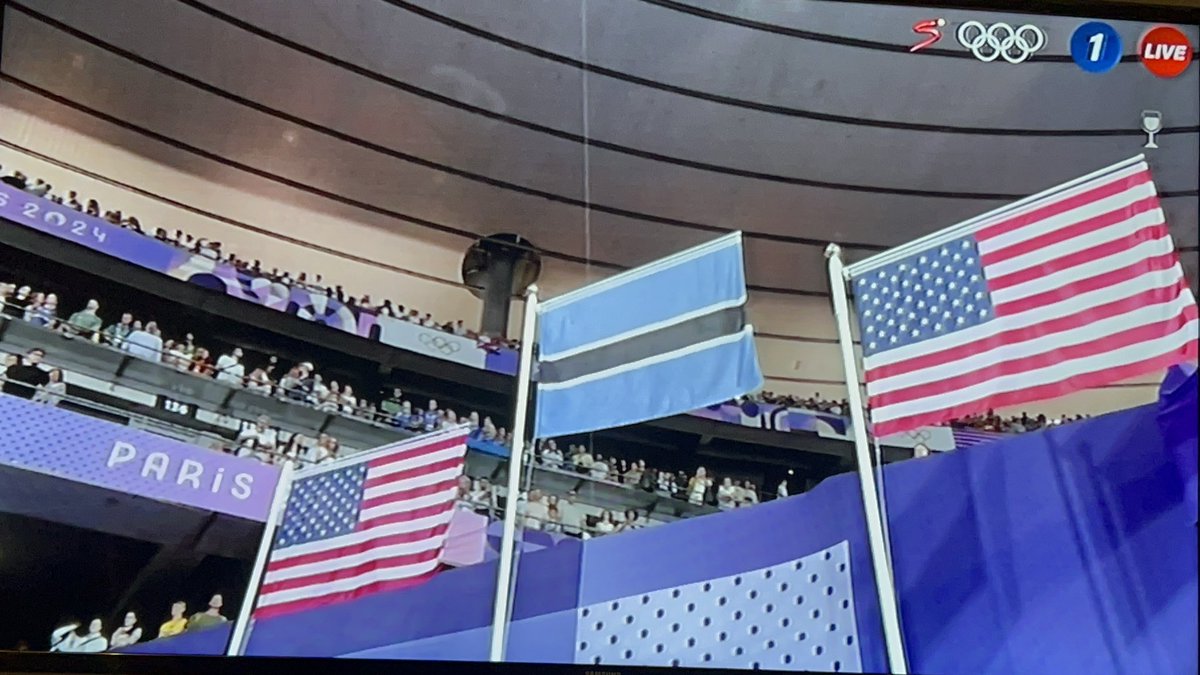 EverythingBW66's tweet photo. Every country in the world may have simultaneously  listened to the Botswana National anthem for the first time ever. “Fatshe leno la Rona.” Proud! #TeamBw #Paris2024 #LetsileTebogo https://t.co/SsSmpABtvc