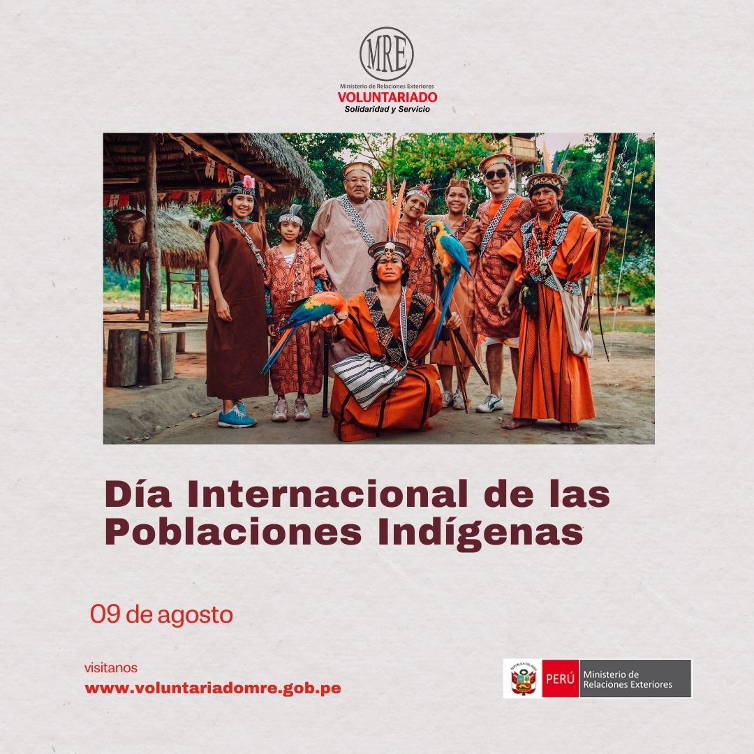 VoluntariadoMRE's tweet photo. Celebremos el Día Internacional de las Poblaciones Indígenas, reconociendo su invaluable contribución cultural.  

#PoblacionesIndígenas #Diversidad #VoluntariadoMRE https://t.co/toIDarOHDl