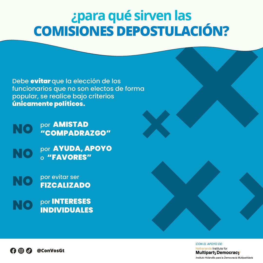 ConVosGT's tweet photo. 🤔¿Para que sirven las famosas Comisiones de Postulación? ¿Crees que se cumple el sistema que tiene? Déjanos tu opinión.

Comparte esta pública para que más personas conozcan esta información.▶️

#juventud #guatemala #justiciaguatemala #cortes #ComisionesdePostulacion https://t.co/8prJ95Kk0p