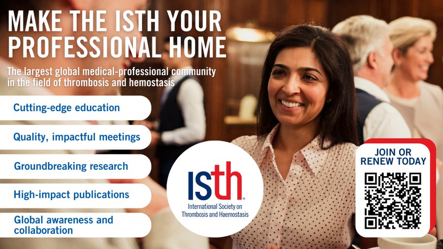🔊CAN'T MISS OPPORTUNITY!
⌛️Join the @ISTH (before Sept 30) for 2025 &amp; get the remainder of 2024 FREE!🚨
Be part of the largest int'l medical-scientific community in #thrombosis &amp; #hemostasis &amp; take advantage of many valuable benefits.👋
bit.ly/4duIOwl
