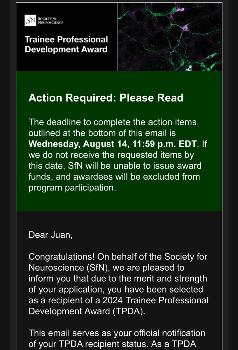 Juan Pablo Taborda-Bejarano (@juanptaborda6) on Twitter photo Very excited to share that I have been selected for the <a href="/SfNtweets/">Society for Neuroscience (SfN)</a> Trainee professional development award this year to attend #Neurocience2024 meeting. I will be presenting a poster on exciting stress and microglia work on October 5th. <a href="/McwPharmTox/">MCW Pharmacology & Toxicology</a> <a href="/cgarciakeller/">Coti Garcia Keller</a> Very excited to share that I have been selected for the <a href="/SfNtweets/">Society for Neuroscience (SfN)</a> Trainee professional development award this year to attend #Neurocience2024 meeting. I will be presenting a poster on exciting stress and microglia work on October 5th. <a href="/McwPharmTox/">MCW Pharmacology & Toxicology</a> <a href="/cgarciakeller/">Coti Garcia Keller</a>