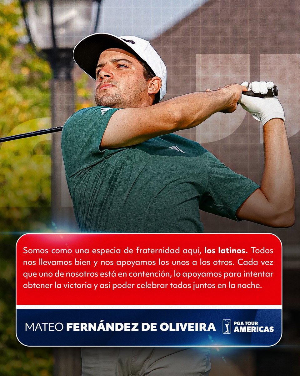 Una fraternidad, una familia. ♥️

Los latinos en PGA TOUR Americas son más que solo compañeros de trabajo. 🥹

<a href="/MateofdeoMateo/">Mateo Fernandez de Oliveira</a>