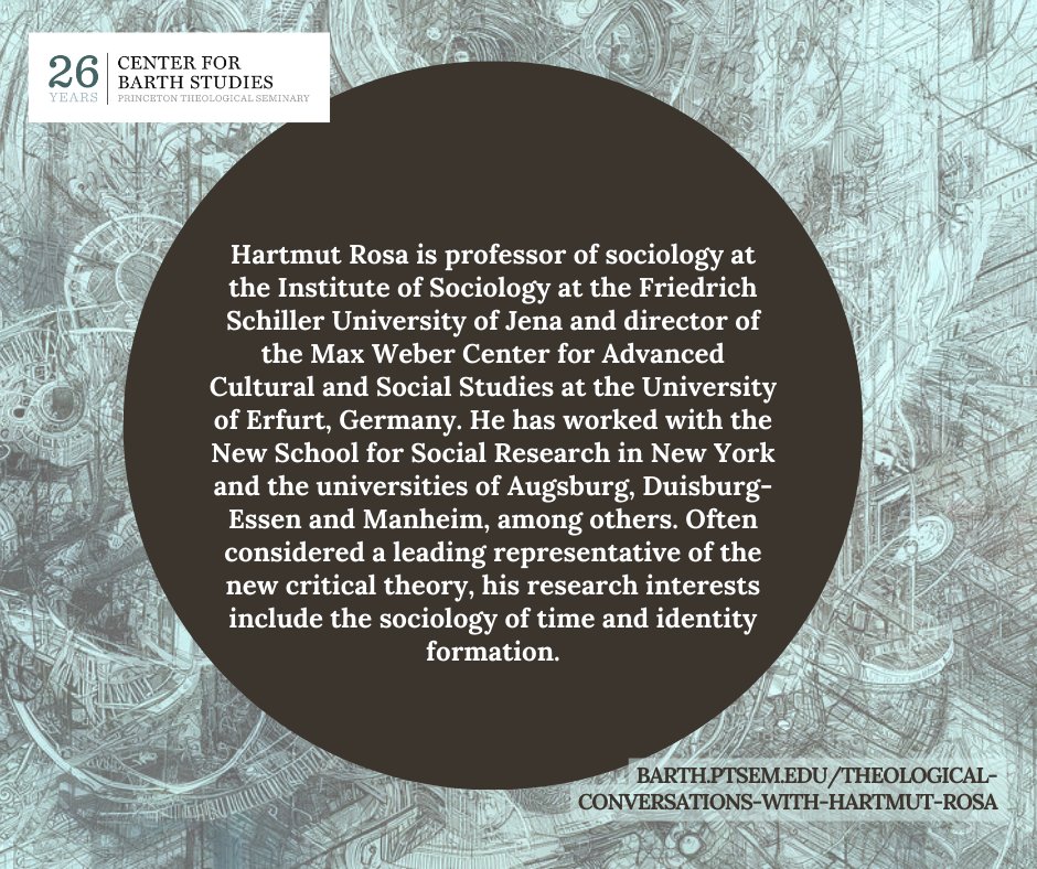 **REPOST**
Hartmut Rosa, Professor of Sociology  at Friedrich-Schiller-University in Jena, Germany and Director of the Max-Weber-Kolleg at the University of Erfurt, is speaking at our upcoming hybrid event “The Church, the Pastor, and Resonance in an Accelerated Age”